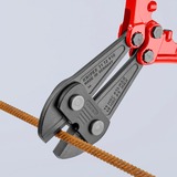 KNIPEX Coupe-boulons 71 72 910, Tenailles de cran Rouge/Bleu, Couteau en fonte, charnière vissée