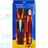 KNIPEX Jeu d'outils VDE 00 20 13, Set d'outils Rouge/Jaune, 5 pièces