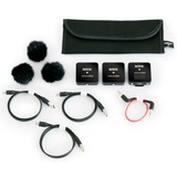 Rode Microphones Wireless GO II, Micro Noir, Microphone portatif, Récepteur sac à dos, Émetteur de poche