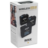 Rode Microphones Wireless GO II, Micro Noir, Microphone portatif, Récepteur sac à dos, Émetteur de poche