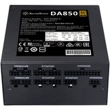 SilverStone DA850-G unité d'alimentation d'énergie 850 W 20-pin ATX ATX Noir Noir, 850 W, 90 - 264 V, 47 - 63 Hz, Actif, 110 W, 846 W