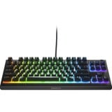 SteelSeries Apex 3 TKL RGB clavier gaming Noir, Layout US (QWERTY), SteelSeries Whisper-Quiet, 80% (TKL)