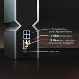 TP-Link Archer BE800 routeur sans fil Multi-Gigabit Ethernet Tri-bande (2,4 GHz / 5 GHz / 6 GHz) Noir, Acier inoxydable, Routeur maillé Wi-Fi 7 (802.11be), Tri-bande (2,4 GHz / 5 GHz / 6 GHz), Ethernet/LAN, Noir, Acier inoxydable, Routeur