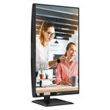 AOC Q27E4CV 27" Moniteur  Noir, 120 Hz, HDMI, DisplayPort, Audio, LAN, USB-HUB