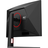 AOC  31.5" Moniteur gaming incurvé  Noir/Rouge