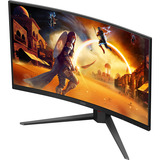 AOC  31.5" Moniteur gaming incurvé  Noir/Rouge