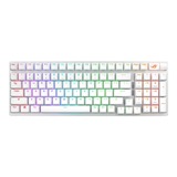 ASUS ROG Strix Scope II 96 Wireless, clavier gaming Blanc, Layout États-Unis, ROG NX Snow, 96%, LED RGB, Hot-swappable, PBT Double-shot, Bluetooth / 2.4GHz / USB 2.0