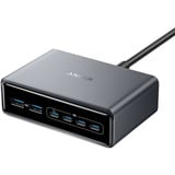 Anker Prime Charger (200W, 6 Ports, GaN), Chargeur Argent, 4x USB-C, 2x USB-A, 200W