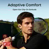 Anker soundcore AeroClip open-ear headset casque oreille ouverte Noir, Bluetooth 5.4, IP55, 8h