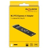 DeLOCK Adaptateur PCI Express x1 vers M.2 Key M, Carte d'interface 