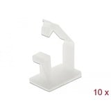 DeLOCK Porte-câble avec clip de verrouillage, Guide-câble Transparent, 10 pièces
