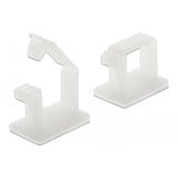 DeLOCK Porte-câble avec clip de verrouillage, Guide-câble Transparent, 10 pièces