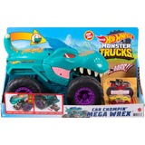 Hot Wheels Monster Trucks - Car Chompin' Mega-Wrex, Jeu véhicule Vert