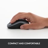 Logitech M185, Souris Rouge, 1000 dpi, Vente au détail