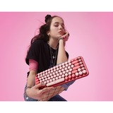 Logitech POP Keys - HEARTBREAKER, clavier Rose clair/Rose, Layout FR, GX Brown, Bluetooth