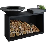 OFYR Island Black 85 Céramique Gris Anthracite, Barbecue Noir/gris, Ø 85 cm