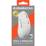 SteelSeries Rival 3 Wireless Gen 2, Souris gaming Blanc, 18 000 ppp, RGB, 2,4 GHz / Bluetooth 5.0