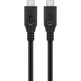 goobay USB-C 4.0 > USB-C, Câble Noir, 1,5 mètre