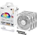 ASUS TUF Gaming TR120 ARGB Pack de ventilateurs inversés, 3 pièces, Ventilateur de boîtier Blanc/transparent