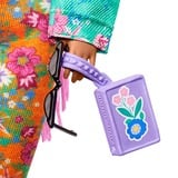 Barbie Extra Doll 10 - Floral-Print Jacket with DJ Mouse Pet, Poupée 