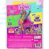 Barbie Extra Doll 10 - Floral-Print Jacket with DJ Mouse Pet, Poupée 