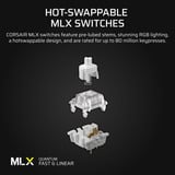 Corsair RGB clavier gaming mécanique Noir, Layout US (QWERTY), Corsair MLX Plasma, 96%