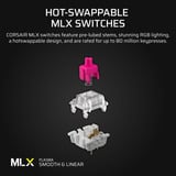 Corsair RGB clavier gaming mécanique Noir, Layout US (QWERTY), Corsair MLX Plasma, 96%