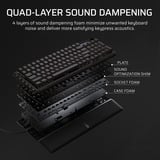 Corsair RGB clavier gaming mécanique Noir, Layout US (QWERTY), Corsair MLX Plasma, 96%