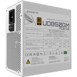 GIGABYTE UD850GM PG5W, 850 Watt alimentation  Blanc, 4x PCIe, 1x 12VHPWR, Gestion des câbles