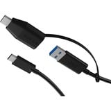 ICY BOX IB-CB033 USB-C > USB-A en USB-C, Câble Noir, 0,35 mètres