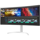 LG UltraWide 38WP85C-W, 38", Moniteur LED Blanc, 2x HDMI, DisplayPort, 2x USB-A 3.2 (5 Gbit/s), USB-C