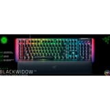 Razer BlackWidow V4 RGB clavier gaming mécanique Noir, Layout US (QWERTY), Razer certified Mechanical Green Switches, 100%