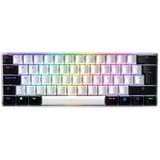 Sharkoon SKILLER SGK50 S4, clavier gaming Blanc/Noir, Layout BE, Kailh Red, LED RGB, Hot-swappable, 60%