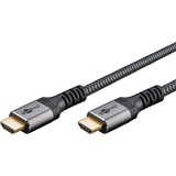 goobay Plus Câble HDMI ultra haut débit Gris, 5 mètres