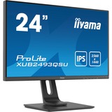 iiyama ProLite XUB2493QSU-B1 24" Moniteur Noir, 60,5 cm (23.8"), 2560 x 1440 pixels, Wide Quad HD, LED, 4 ms, Noir