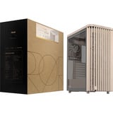 ASUS ProArt PA401 Wood Edition - Tempered Glass boîtier midi tower Beige/bois | 2x USB-A | 1x USB-C | Window