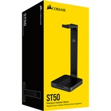 Corsair ST50 Station de base, Support Noir, Station de base, Aluminium, Noir
