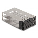 DeLOCK Rack mince et amovible de baie pour 2x SSD 2.5" U.2 NVMe avec châssis 5.25", Cadrage Noir