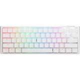 Ducky One 3 Mini White RGB clavier gaming mécanique Blanc, Layout BE (AZERTY), Cherry MX Red Silent, 60 %, LED RGB, 60%, ABS