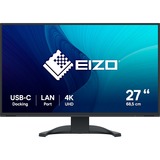 EIZO EV2740X-BK 27" 4K Ultra HD Moniteur Noir, 1x DisplayPort, 2x HDMI, 2x USB-C, 3x USB-A, 1x RJ-45