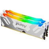Kingston FURY Kit 64 Go DDR5-6400 , Mémoire vive Blanc, KF564C32RWAK2-64, Renegade RGB XMP