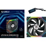 Lian Li UNI FAN SL120 Wireless, Ventilateur de boîtier Noir, Connecteur de ventilateur PWM à 4 broches