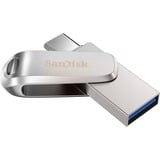 SanDisk Ultra Dual Drive Luxe lecteur USB flash 128 Go USB Type-A / USB Type-C 3.2 Gen 1 (3.1 Gen 1) Acier inoxydable, Clé USB Argent, 128 Go, USB Type-A / USB Type-C, 3.2 Gen 1 (3.1 Gen 1), 150 Mo/s, Pivotant, Acier inoxydable