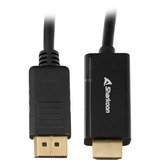 Sharkoon DisplayPort 1.2 > HDMI, Adaptateur Noir, 1 mètre, 4K