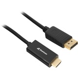 Sharkoon DisplayPort 1.2 > HDMI, Câble Noir, 1 mètre, 4K