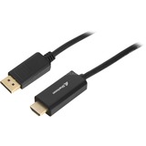 Sharkoon DisplayPort 1.2 > HDMI, Câble Noir, 1 mètre, 4K
