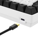 Sharkoon SKILLER SGK50 S3 RGB clavier gaming mécanique Blanc, Layout BE (AZERTY), Gateron Yellow, 75%, Hot-swappable