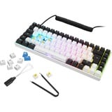Sharkoon SKILLER SGK50 S3 RGB clavier gaming mécanique Blanc, Layout BE (AZERTY), Gateron Yellow, 75%, Hot-swappable