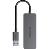 Sitecom USB-A vers 2x USB-A + 2x USB-C Hub, Hub USB Gris