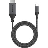 Sitecom USB-C vers HDMI 2.1, Câble Noir/gris, 1,8 mètre